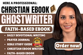 be christian ebook ghostwriter daily devotional writer prayer journal