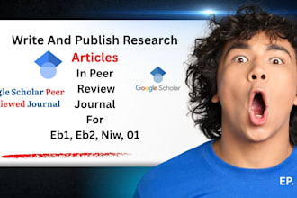 write research articles publish review peer review journals for eb1