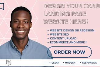 design or redesign minimalist carrd website, wix odoo carrd landing page website