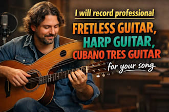 record best fretless guitar, harp guitar, and cubano tres guitar for your song