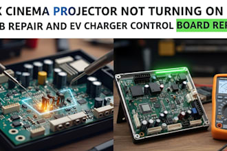 fix cinema projector not turning on pcb repair, ev charger control board repair