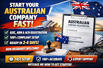 register your australia company asic abn acn fast setup