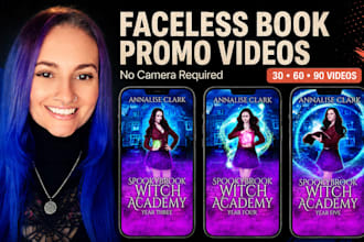 create book promo videos for booktok, ig reels, etc