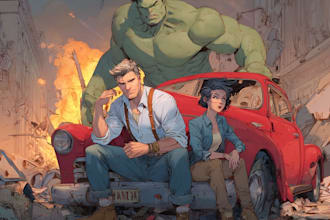 design comic book illustration with comic book illustrator