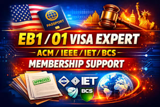 provide acm iet bcs ieee senior or fellow membership for eb1a o1 niw visa