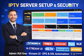 setup and install admin xui one  server,xtream ui server,epgsetup,SSL,automation