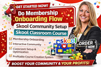 do membership onboarding flow skool community setup classroom setup skool course