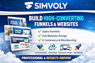 build high converting funnels and websites in simvoly