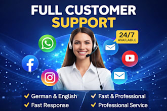 handle your full customer support in german and english