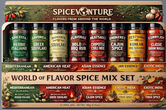 do amazing logo or label for products label, food, spice, seasoning, rub