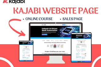 build your kajabi course, sales funnel and kajabi full automation that converts