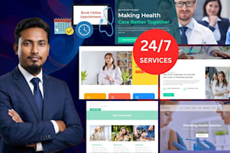 design medical, healthcare, clinic, dental wordpress website