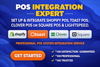 setup shopify pos toast pos clover pos square pos lightspeed pos integration