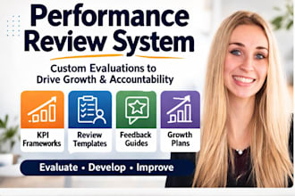 design a custom employee performance review system and evaluation templates