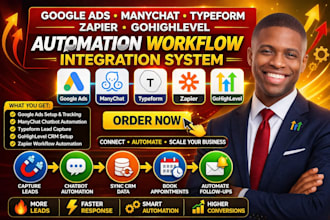 google ads manychat typeform zapier gohighlevel automation workflow integration