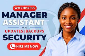 be your wordpress manager wp virtual assistant do wordpress website maintenance