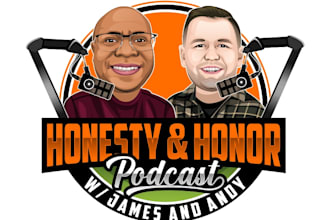 design creative podcast logo with one day delivery
