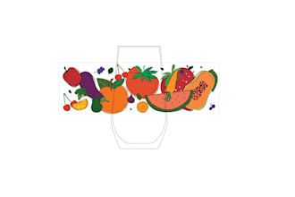 design glass fruit vegetable lovers logo