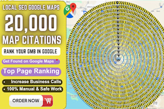 l do 20,000 google maps citations for gmb ranking and local SEO