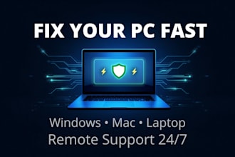 computer repair, windows 11, fix laptop, desktop, macbook, gaming PC remotely