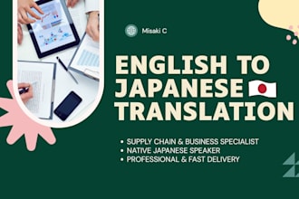 provide expert japanese business translation