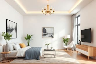 do interior design for bedroom and living room