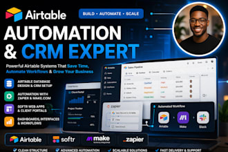create airtable crm, automation, database, softr