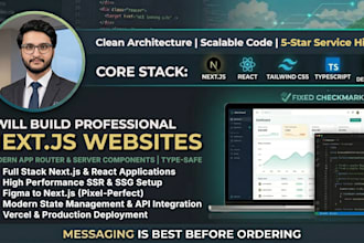 build a professional nextjs website with tailwind CSS