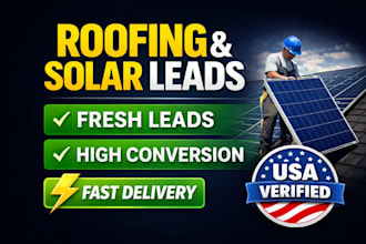 provide targeted roofing and solar leads with skip tracing high equity homeowner