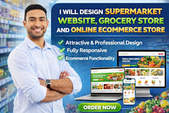 framer design supermarket website grocery store and online ecommerce store