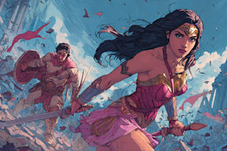 illustrate comic book covers, pages, pinups, superheroes