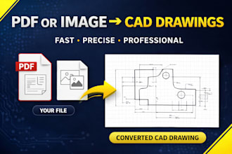convert PDF or image drawings into cad drawings