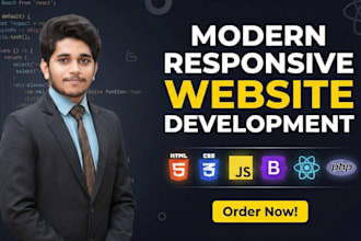 build a modern responsive website using react and bootstrap