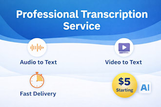 transcribe audio or video to text with accurate transcription