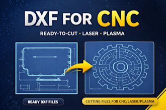 create dxf files for cnc, laser, or plasma cutting