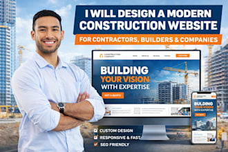 design modern construction website for contractors builders and companies