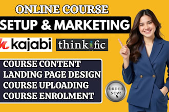 build high converting thinkific teachable and kajabi online course