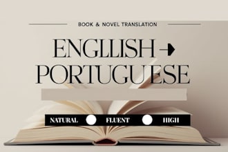 translate your book, ebook or novel from english to portuguese manually