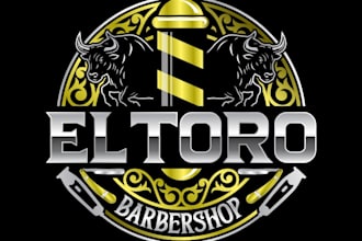 design luxury barbershop logo for your business