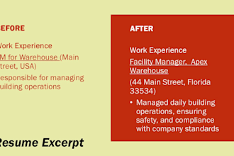 edit and improve your resume, CV, or linkedin profile