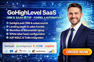 gohighlevel CRM landing page leads funnel white label ghl saas setup ghl expert