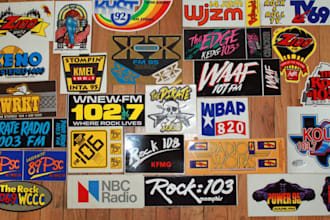 do creative bumper stickers and radio station logo