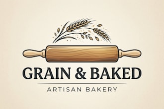 design a creative and professional rolling pin logo