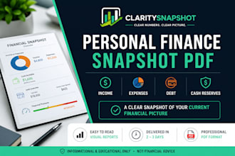 create an income expense and debt summary PDF report