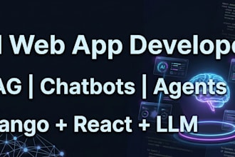 build ai powered web apps, rag chatbots and llm agents using django and react