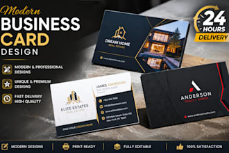 create company card and business card design within 24hrs