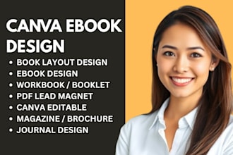 design redesign canva ebook, canva workbook, journal, layout design, lead magnet