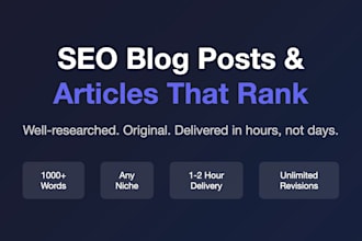 seo blog posts and articles for your website