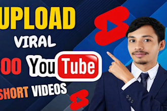 upload youtube tiktok instagram 300 viral short videos with SEO