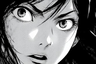 draw manga comic book, webtoon anime illustration for you